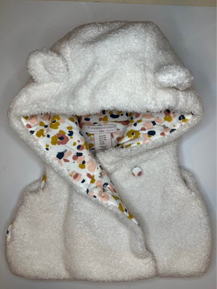 Catherine Malandrino Baby Girls Winter Hooded Vest 3-6M