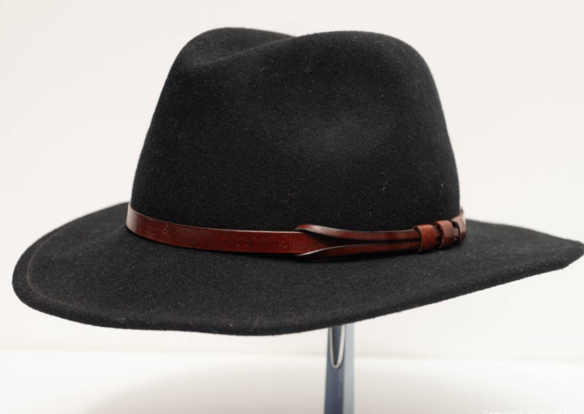 European Wool Felt Fedora Hat (Size 55) Water-Repellent