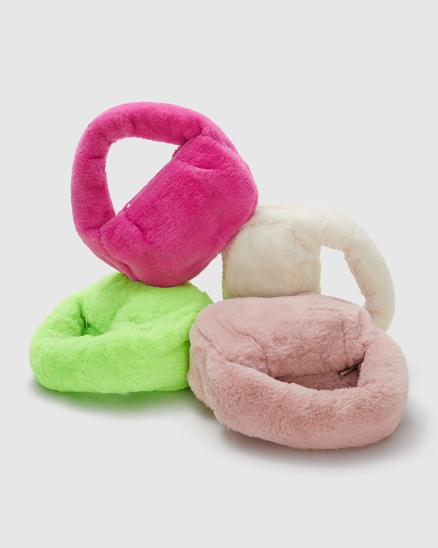 Call it Spring Pink Faux Fur Handbag