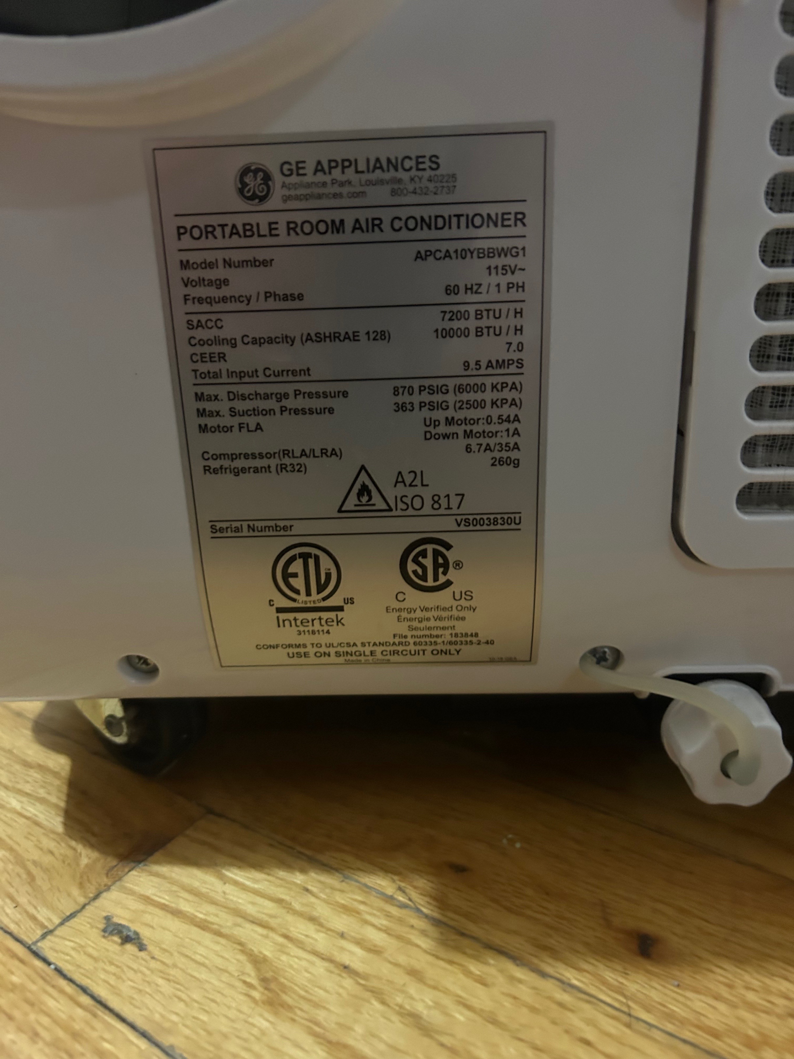 GE 10000 BTU Portable Air Conditioner - photo 3