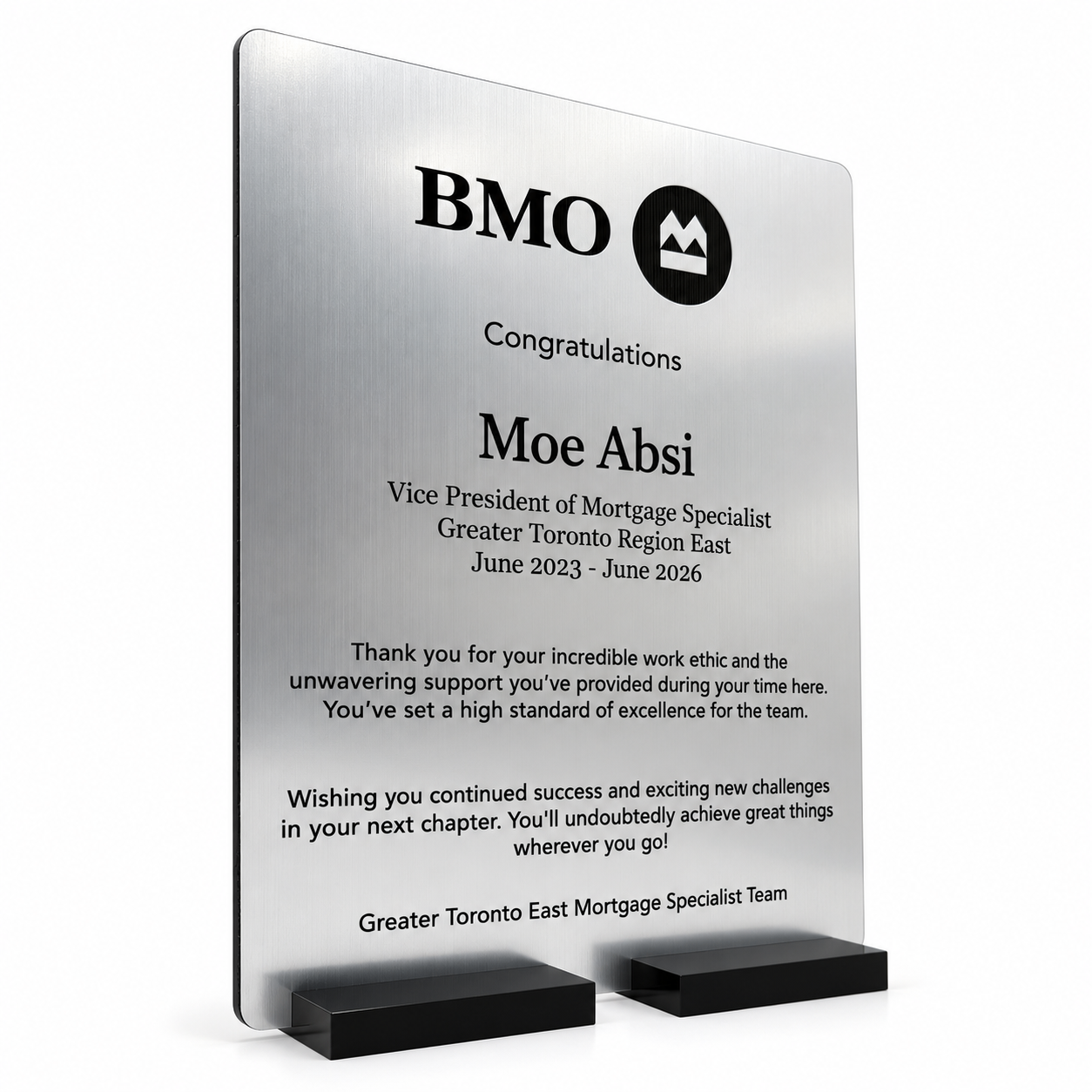 Appreciation Plaque – Personalized Laser-Engraved Acrylic Award