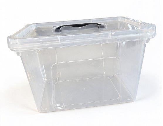 Clear Plastic Storage Bins with Lids, Set of 6