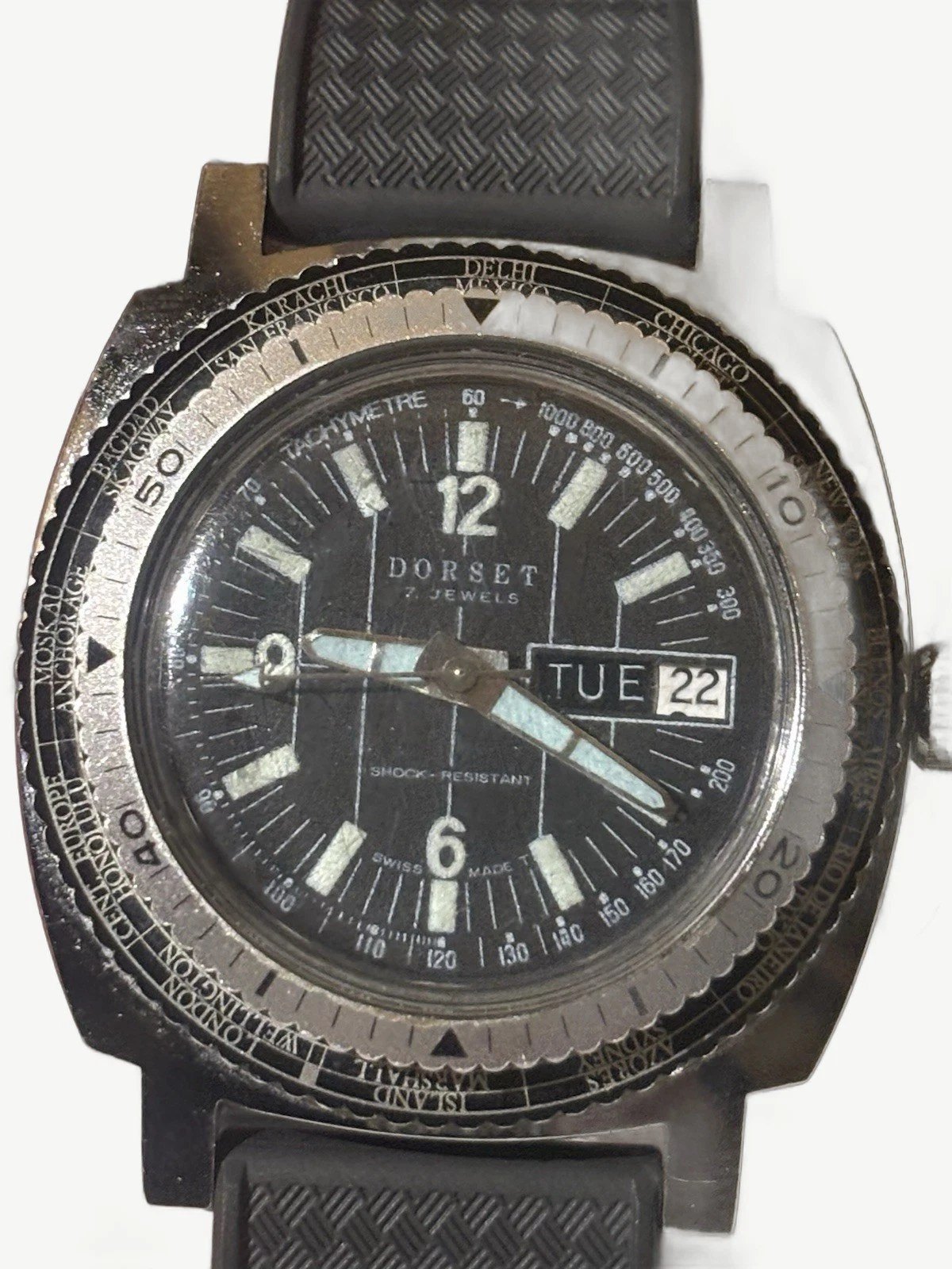 Vintage-Style Dorset Skin Diver Manual Wind Watch - photo 3