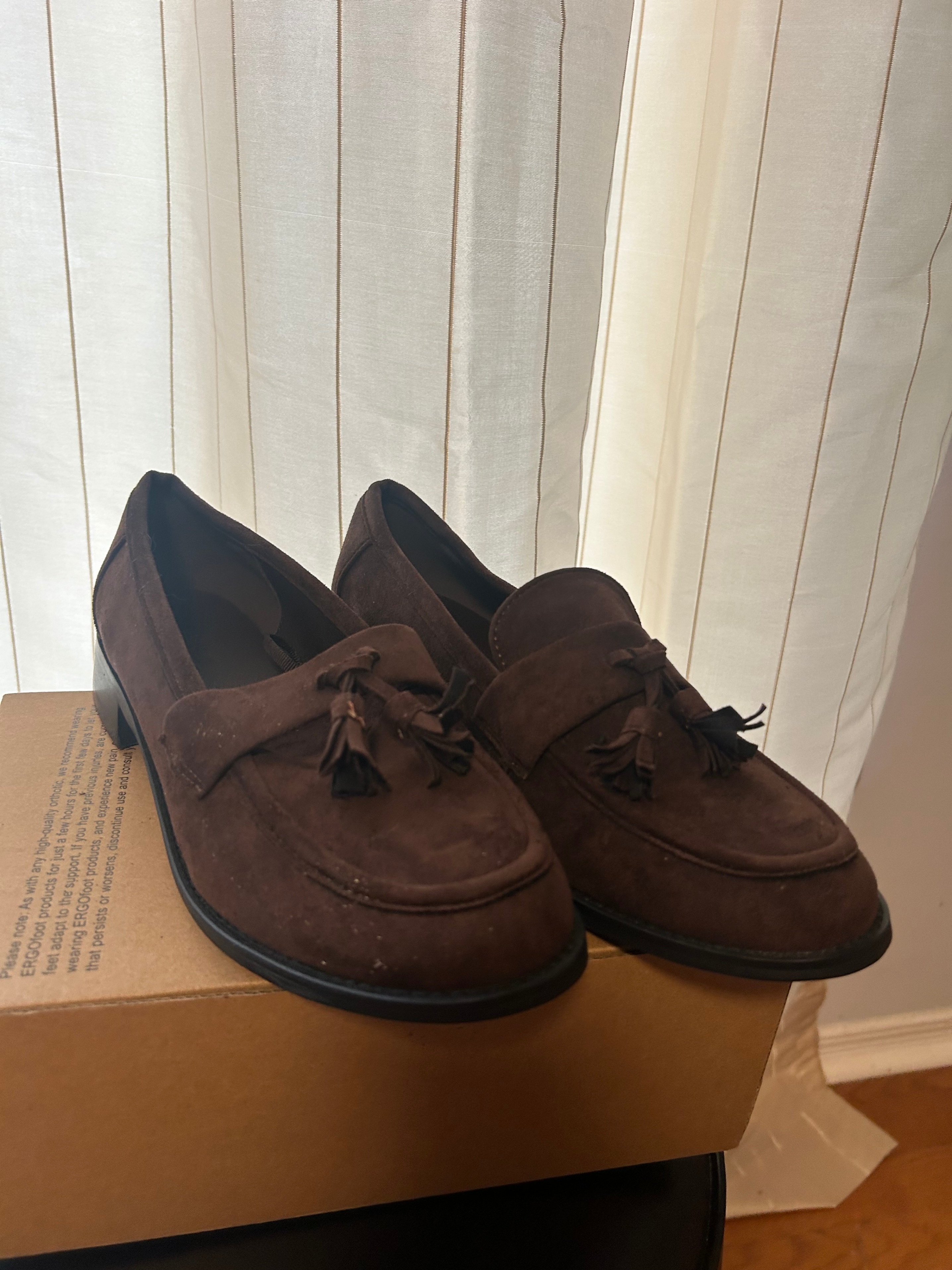 Ardene Women's Brown Suede Tassel Loafers – Size 9