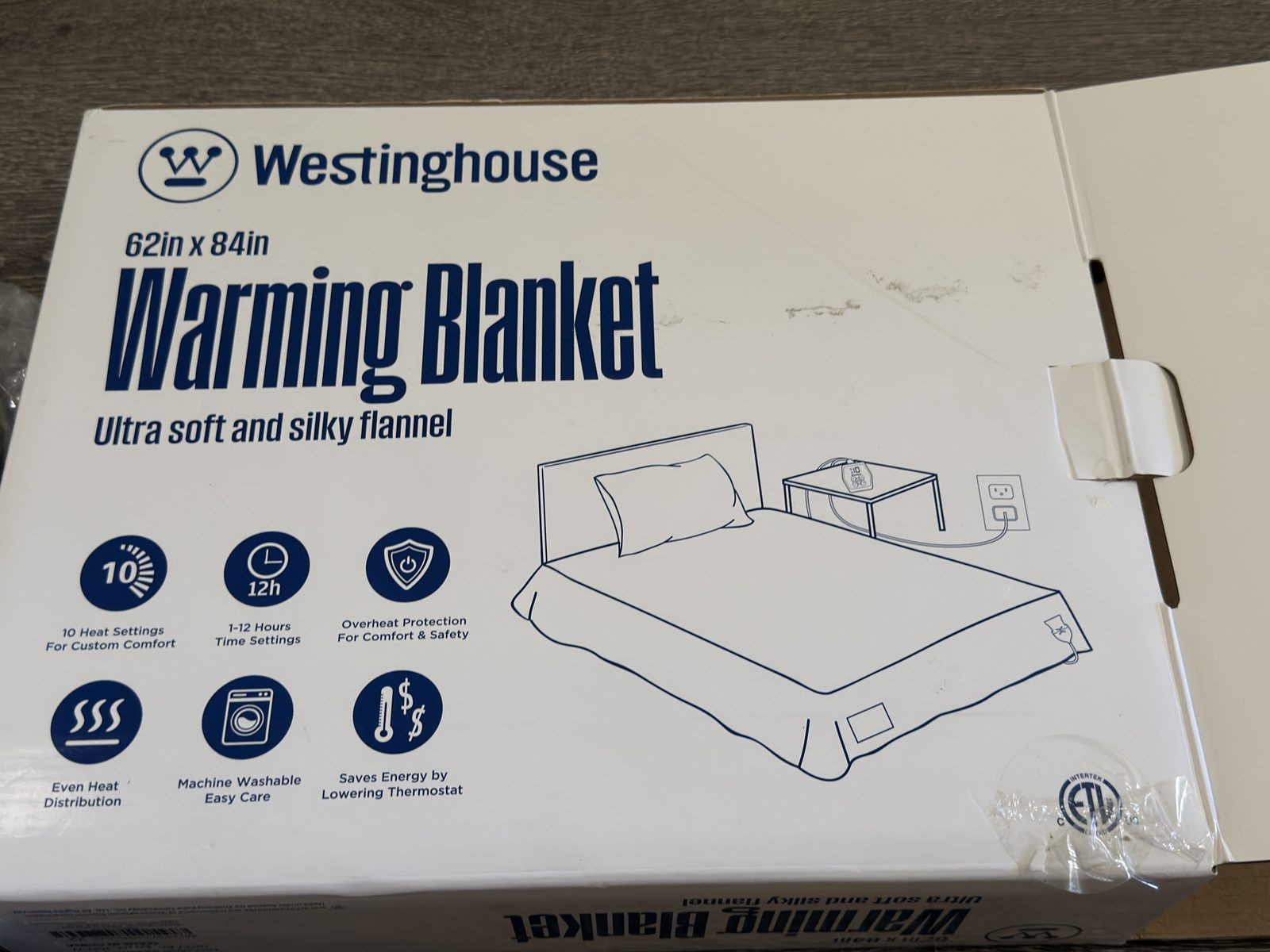 Westinghouse warming blanket 62x84