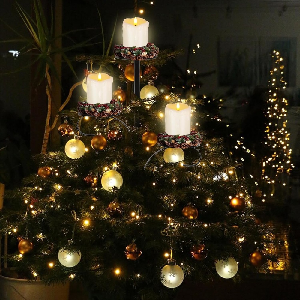 Unique 3-Tier Christmas Tree Topper Candle Holder (35.4") - photo 2