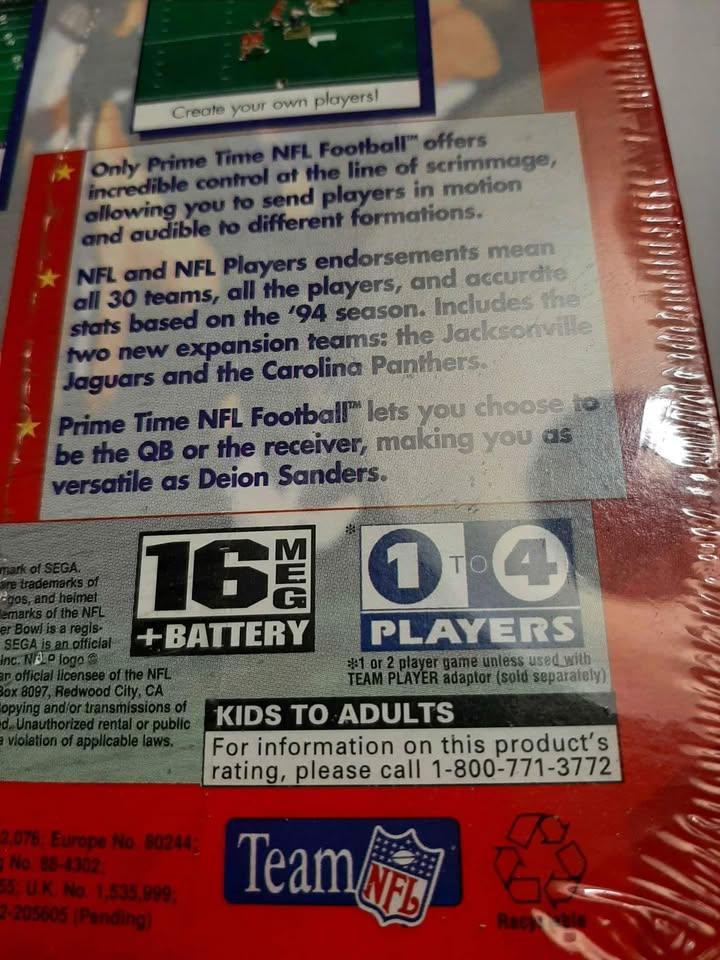 Sega genesis world series baseball 96 factory sealed 1996 - photo 4