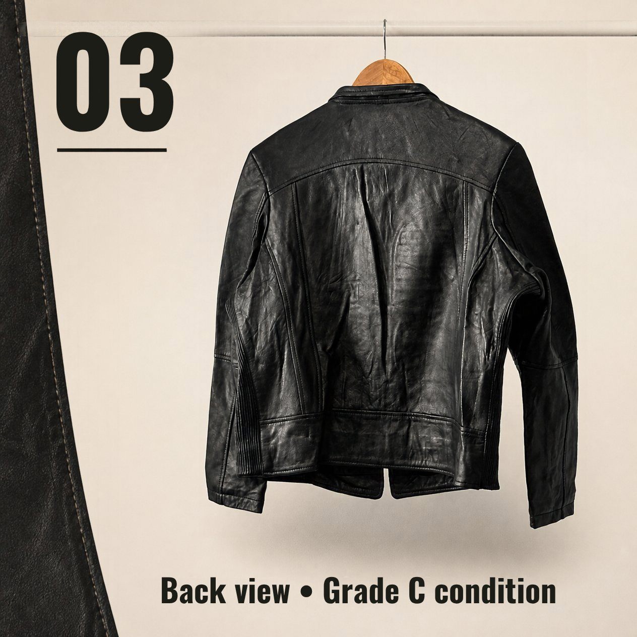 JKT-005 — Men's leather bomber jacket — brand new, approx 2XL - photo 2