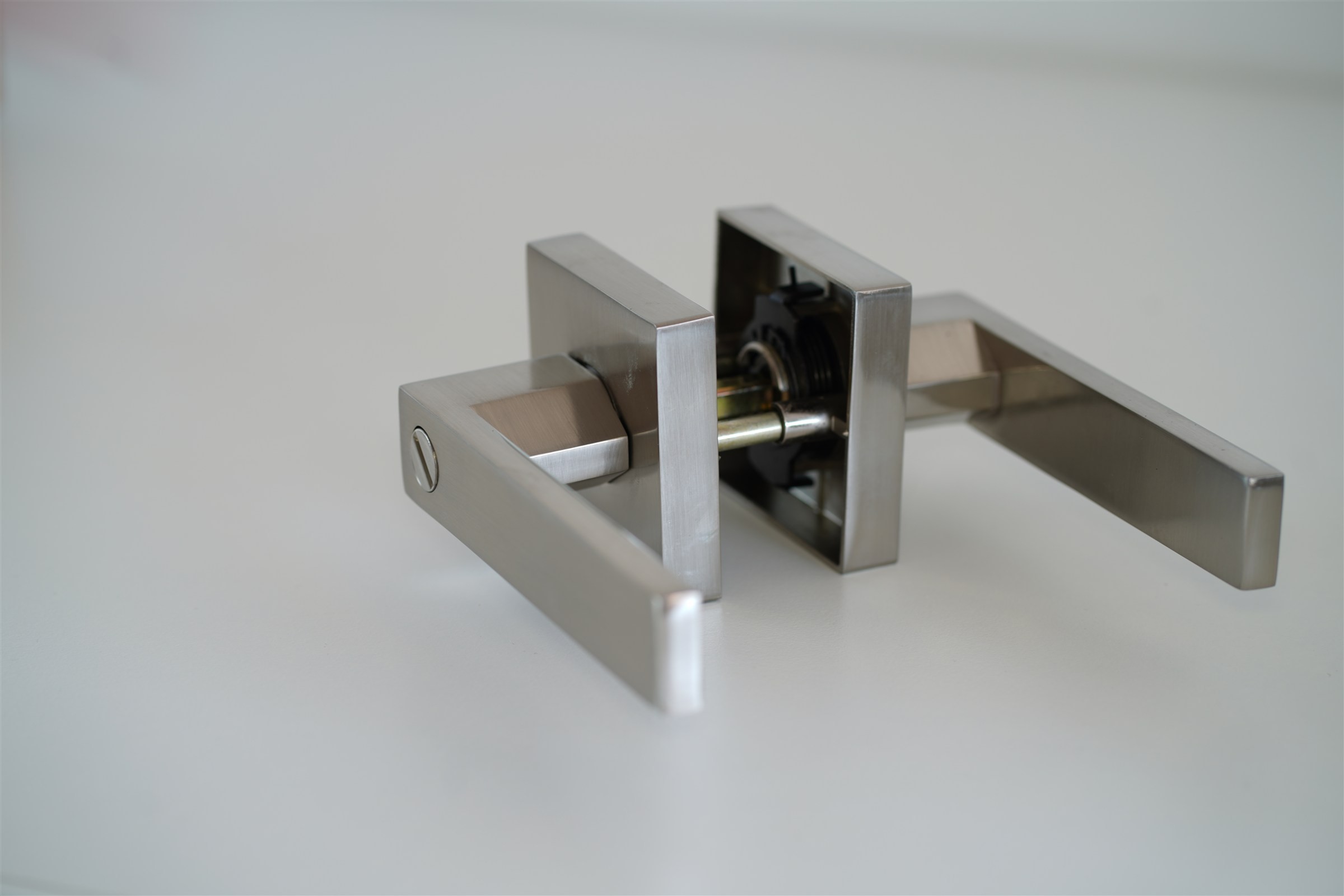 New D901 Square Door Levers - Passage, Privacy, Keyed - Black - photo 4