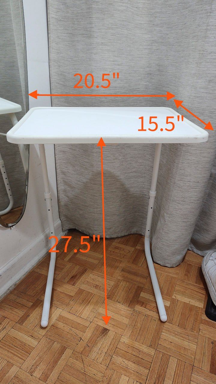 Table Mate II Folding TV Tray Table - Adjustable 15.5"x20.5" - photo 2