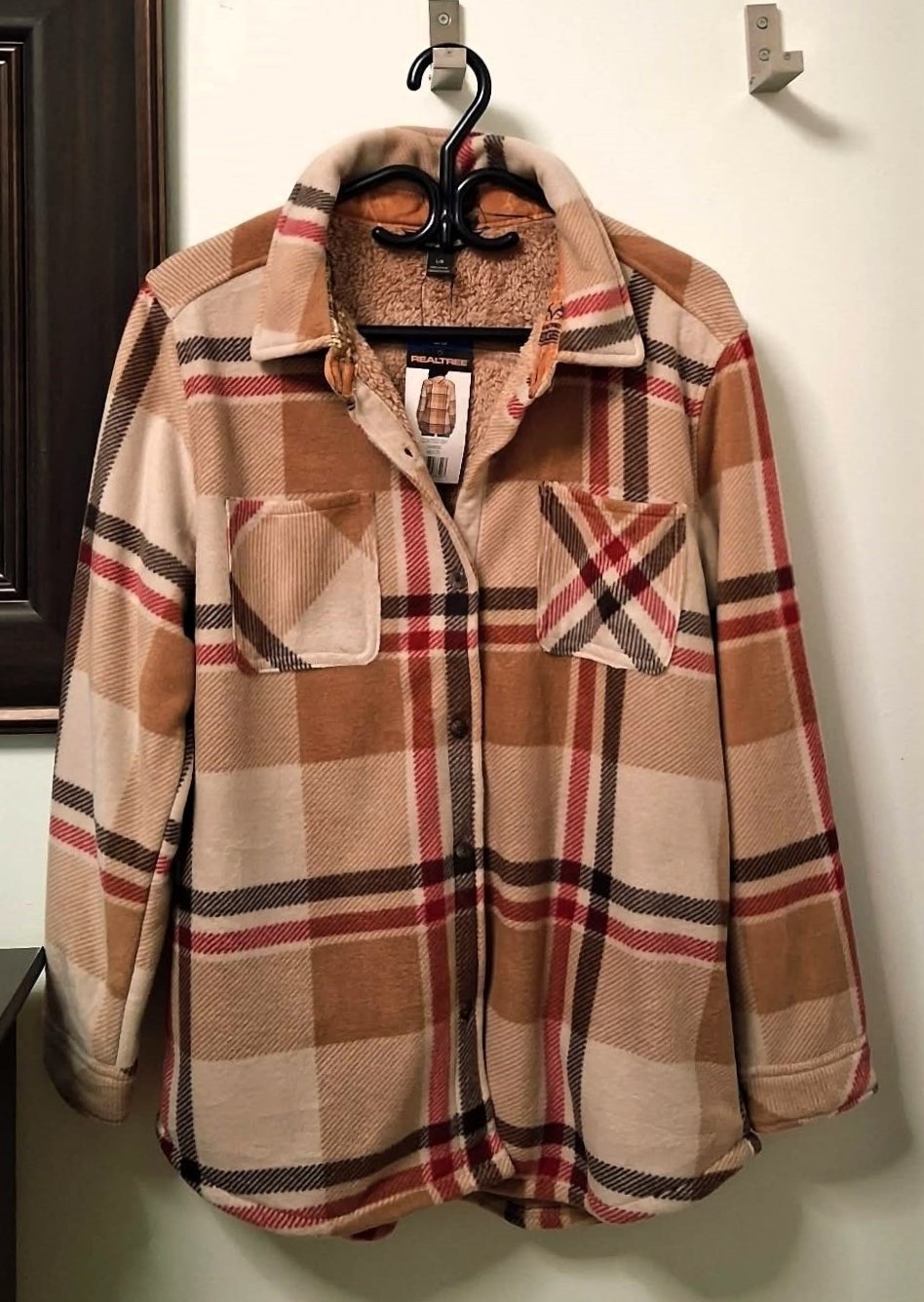 Gift for Her - Sherpa Fleece Lined Flannel Shirt Jacket/Shaket