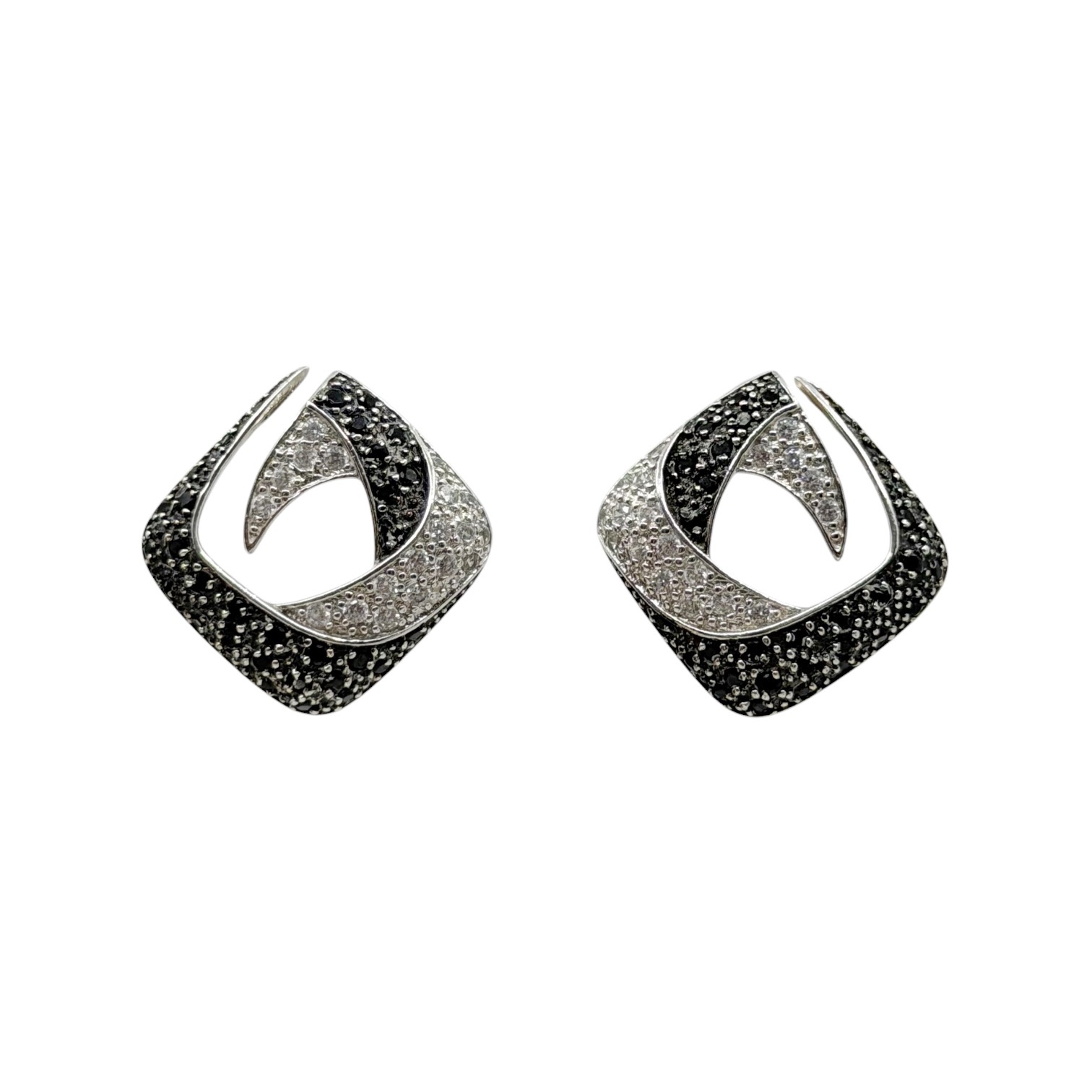 Sterling silver cubic zirconia earrings