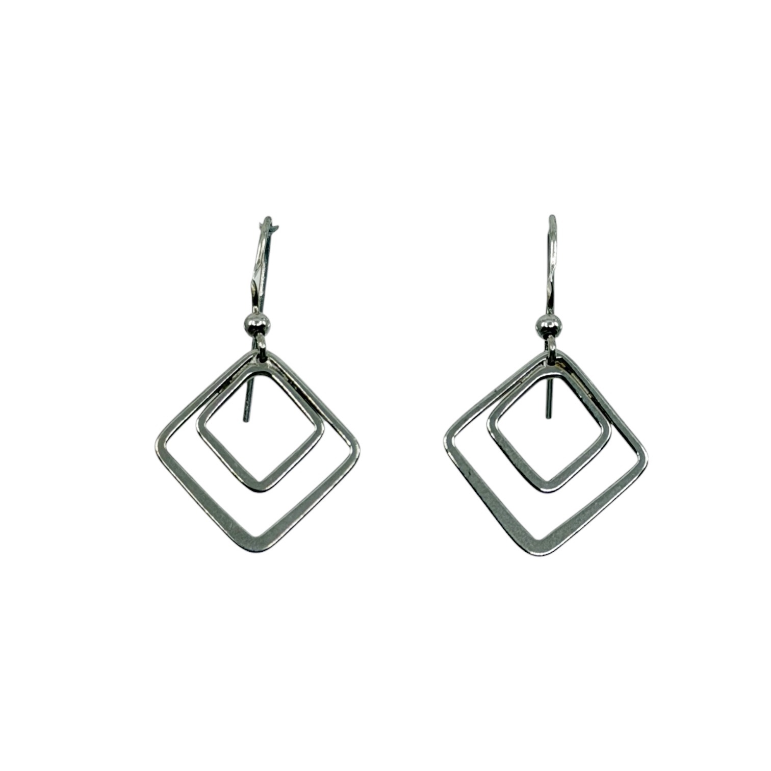 sterling silver geometric drop earrings - GM1088
