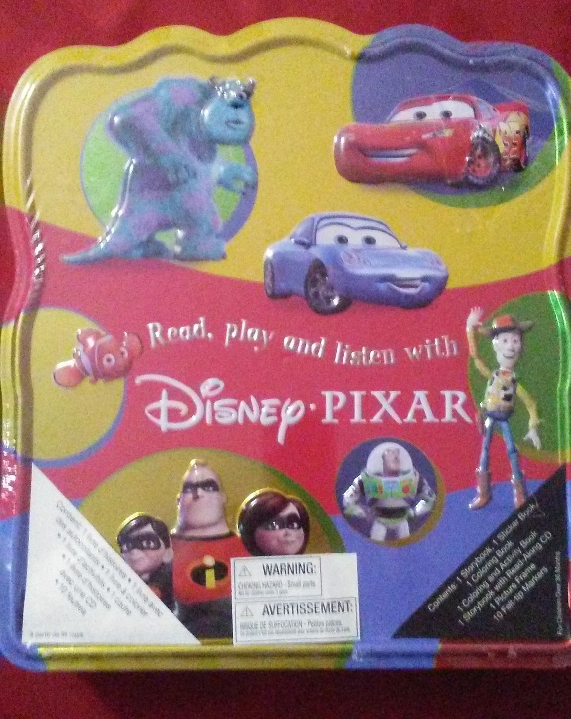 Read, Play and Listen with Disney Pixar Activity Tin (New)