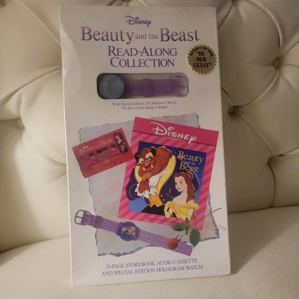 Disney Beauty & the Beast Read-Along w/ Hologram Watch, Sealed