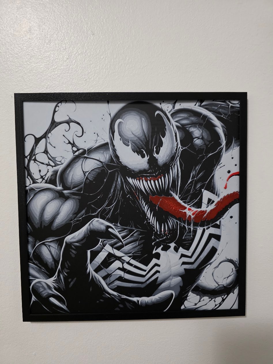 🕷️ Savage Venom Lunging Claw 3D Framed Wall Art 🩸