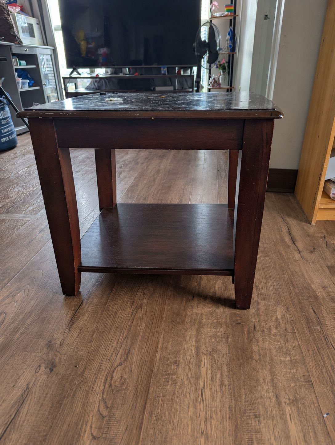 Moving Sale – Dark Brown Wooden Side Table (fit 64)