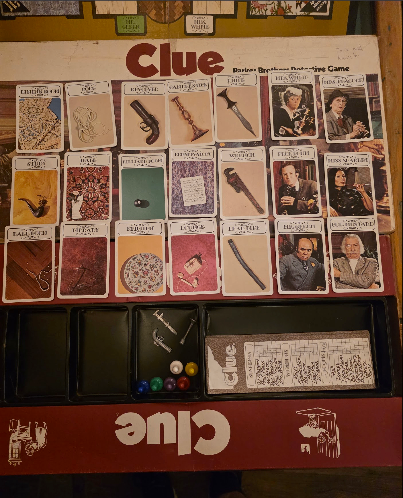 Vintage 1972 Clue Board Game Parker Bros Parts Only (Incomplete) - photo 2