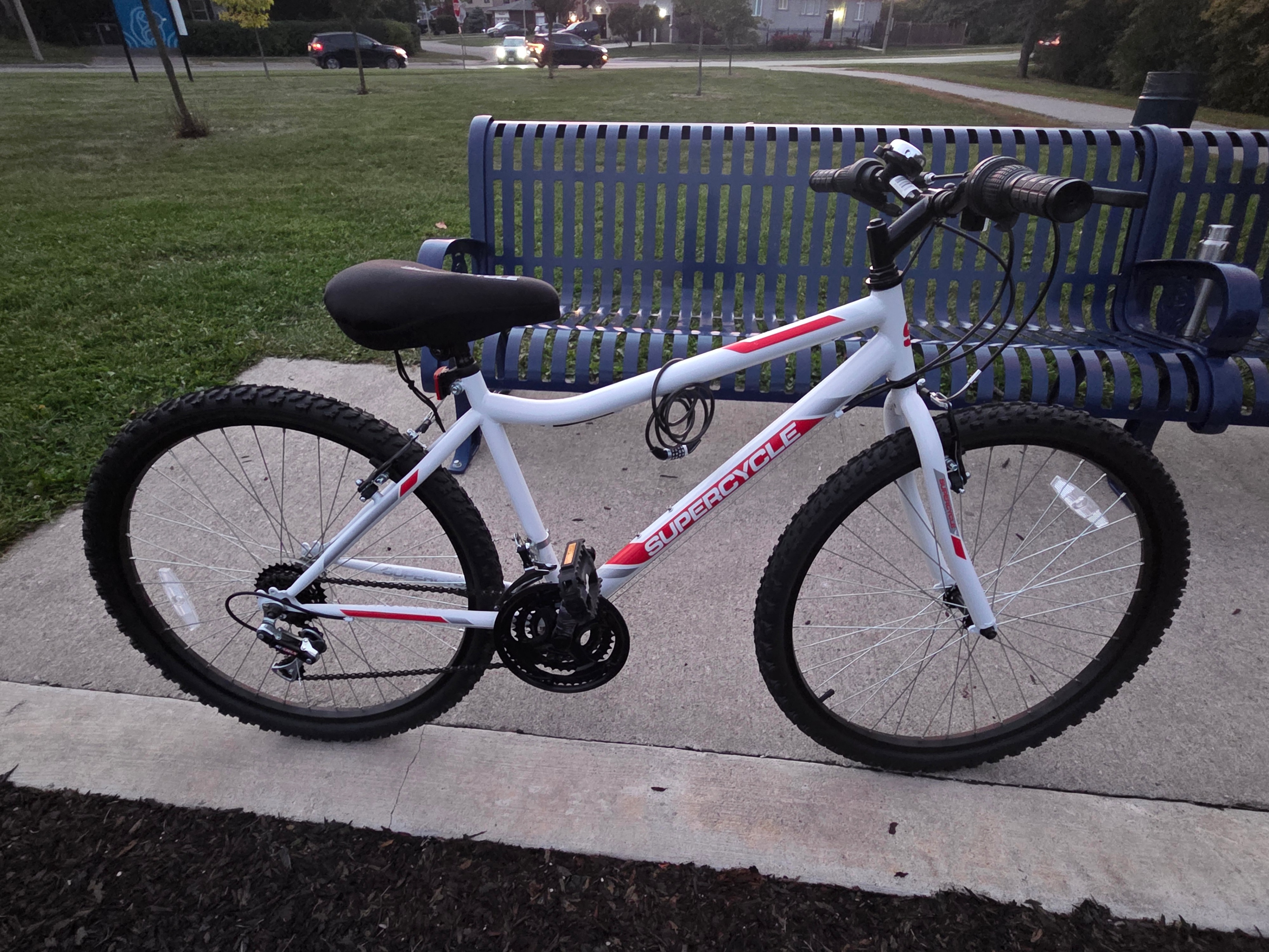 Supercycle Reaction Hardtail Mountain Bike, 26-in, White
