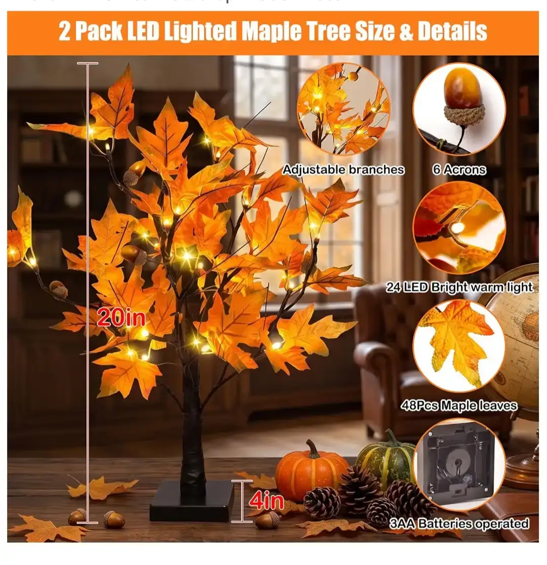 S-Union 2 Pack Lighted Maple Trees - photo 2
