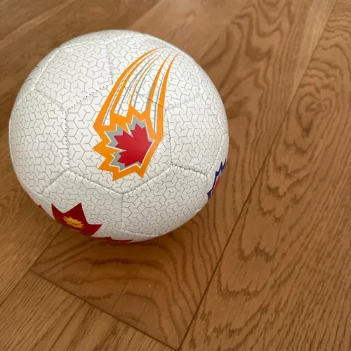 Soccer Ball with Canadian Maple Leaf Design