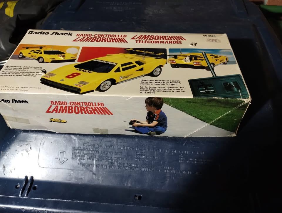 Vintage Radio Control Yellow Lamborghini