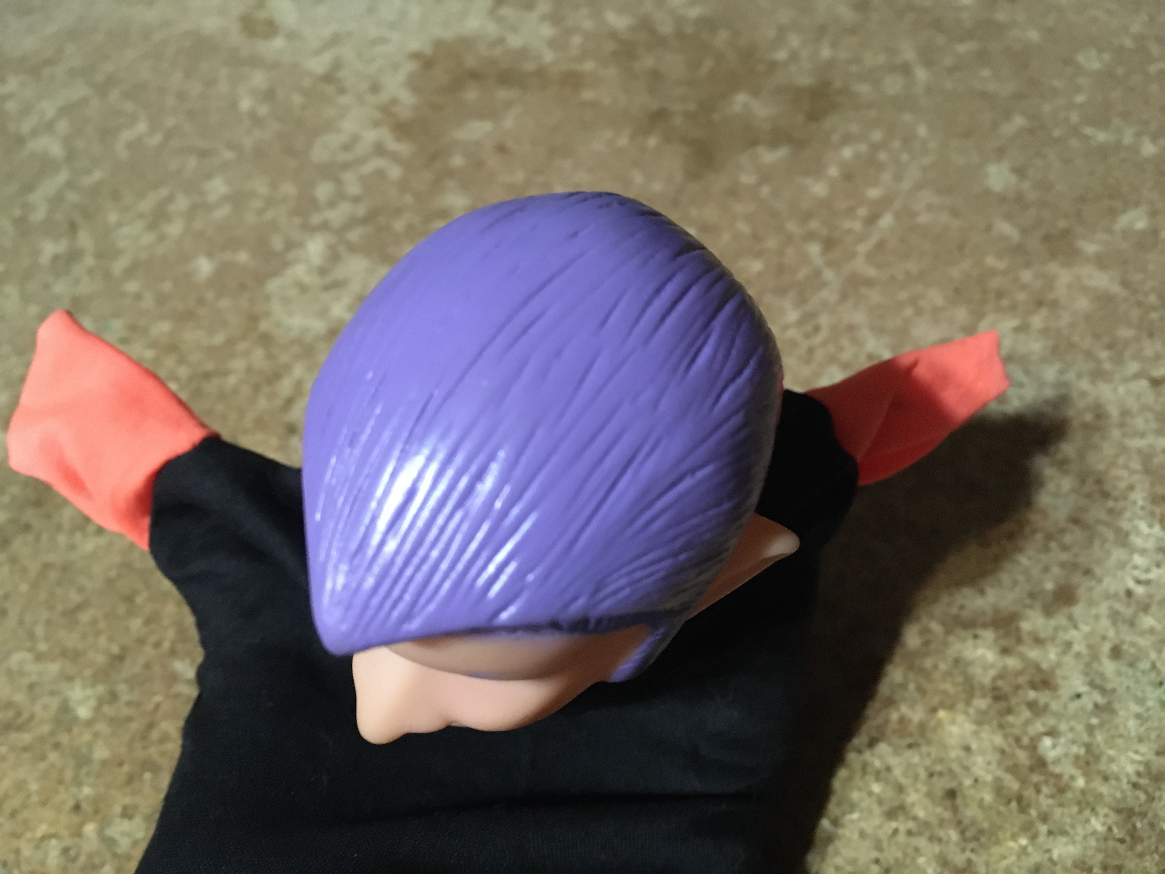 VINTAGE VAMPIRE RUBBER HEAD HAND PUPPET HALLOWEEN BLACK PURPLE - photo 5