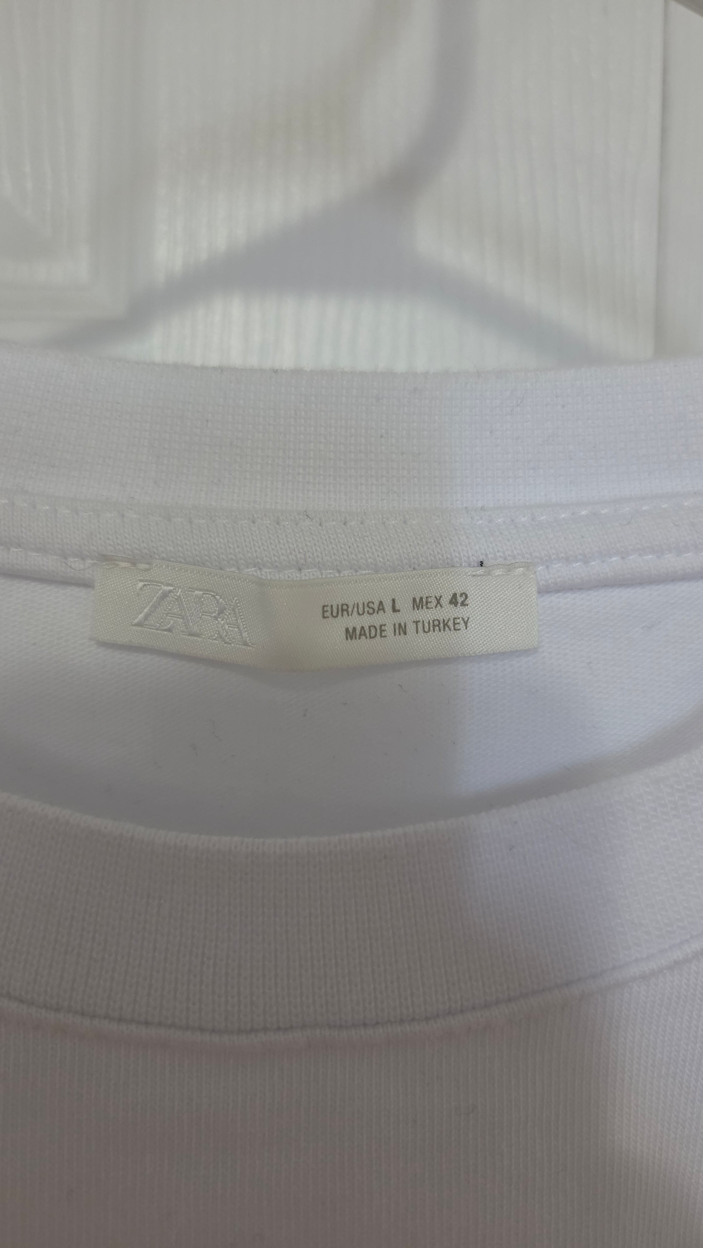 Zara White Oversized T-Shirt Size Large - photo 2