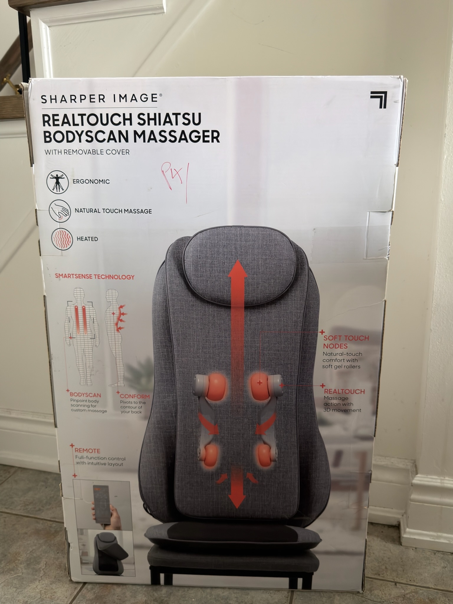 Sharper Image RealTouch Shiatsu BodyScan Massager Pad