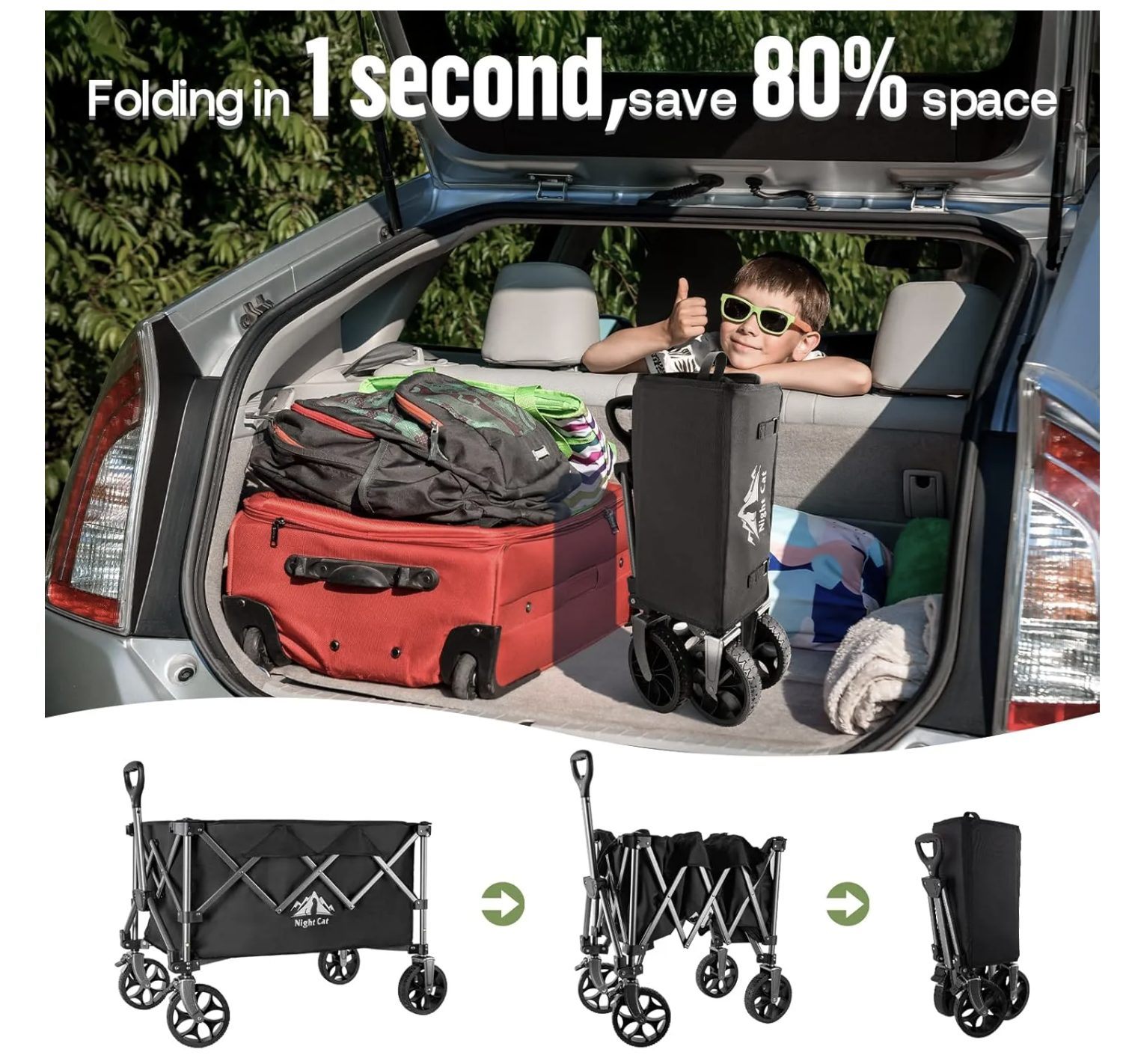 Night Cat Collapsible Camping Wagon - photo 2