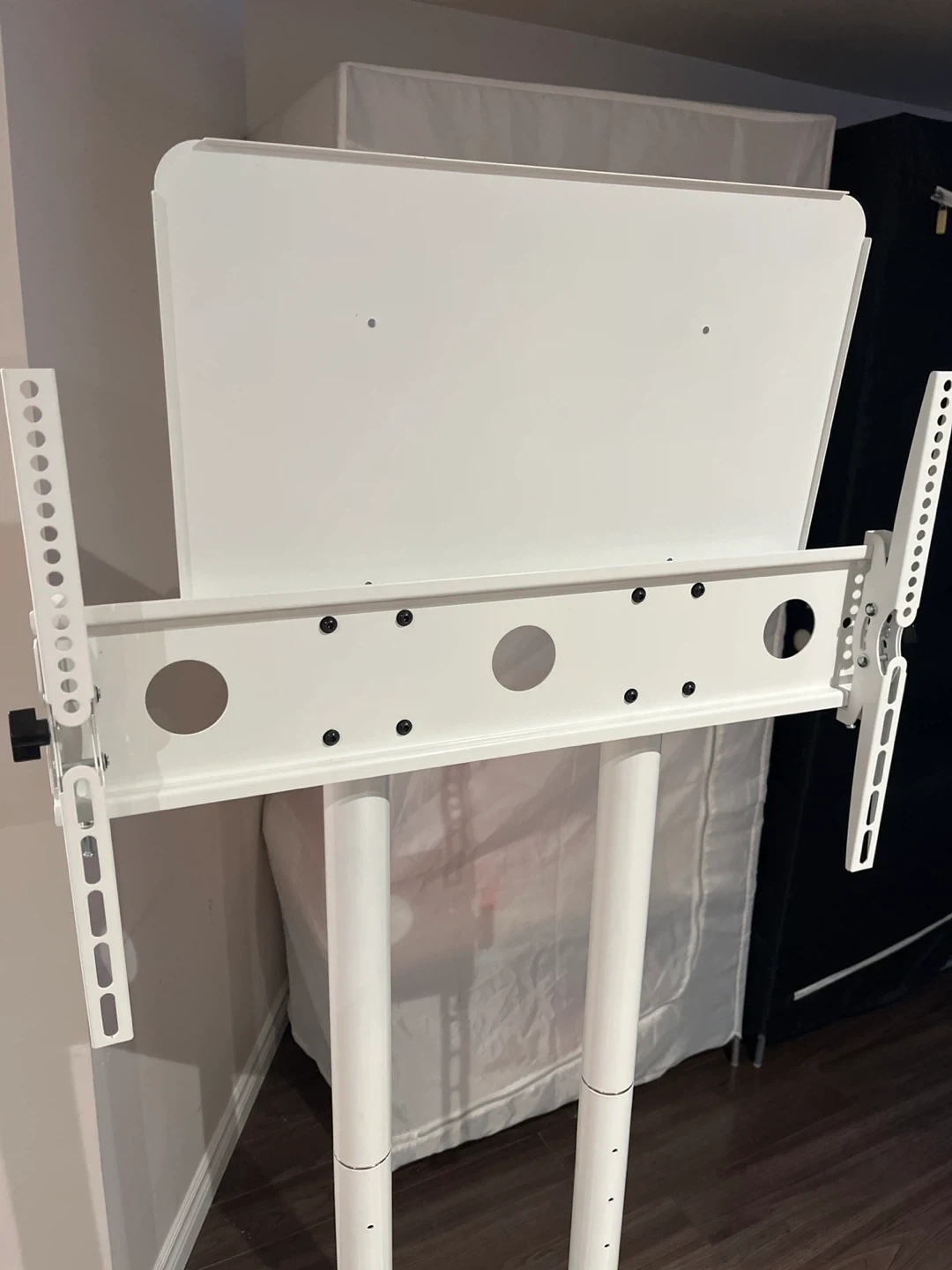 VIVO White Mobile TV Cart