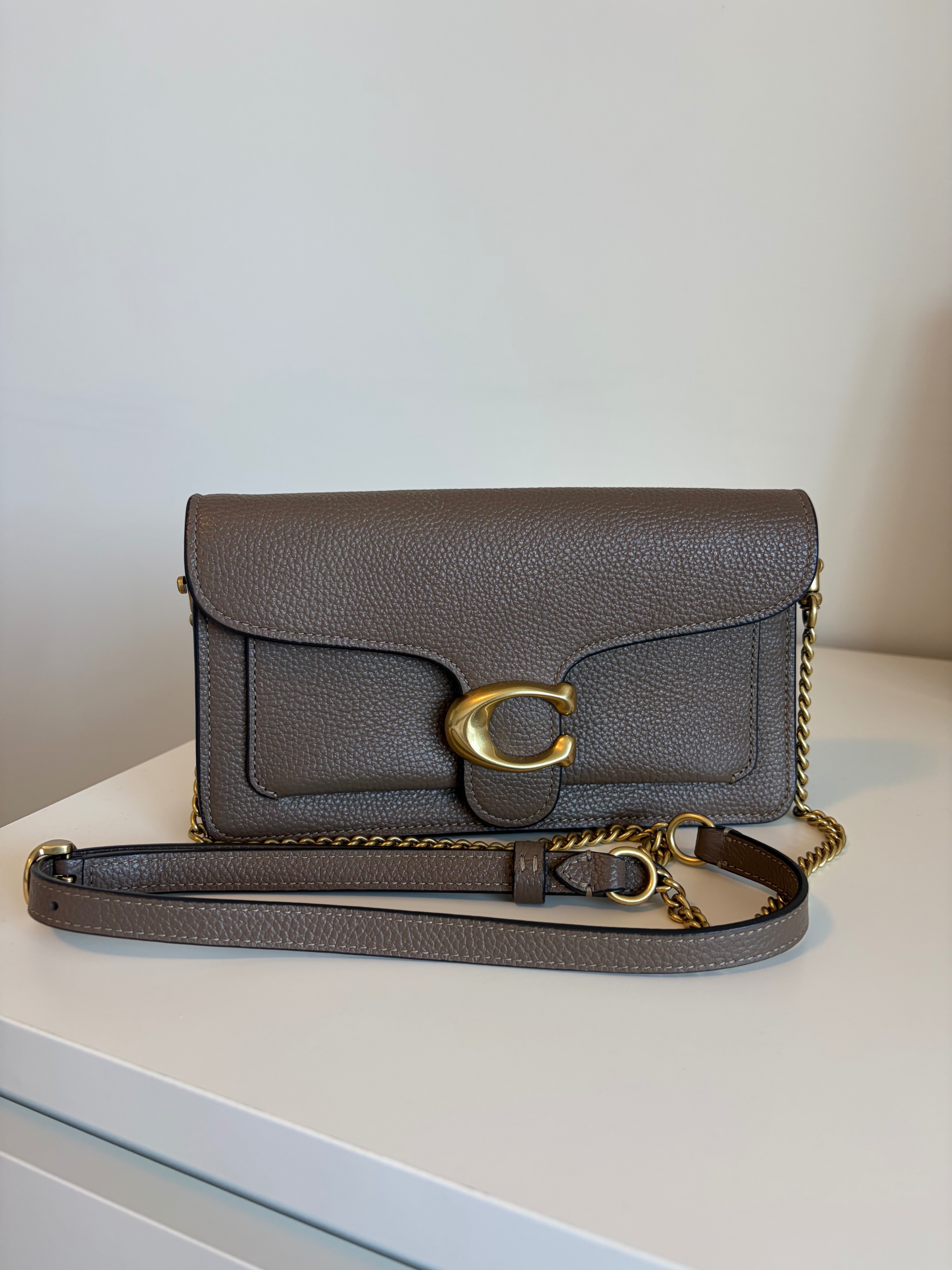Coach Tabby Chain Clutch CE772 – Dark Stone