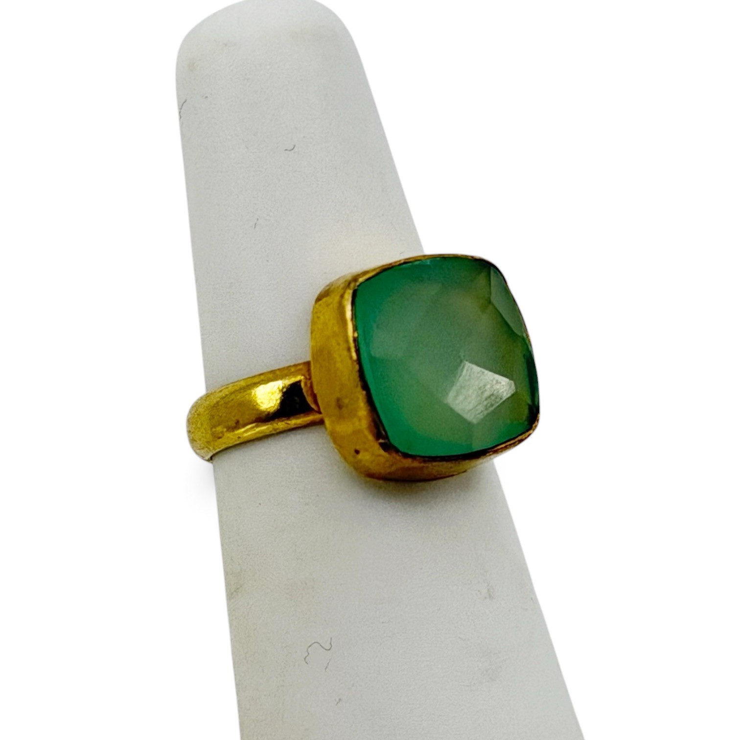 Gold Vermeil sterling silver chalcedony ring - GM1095 - photo 2
