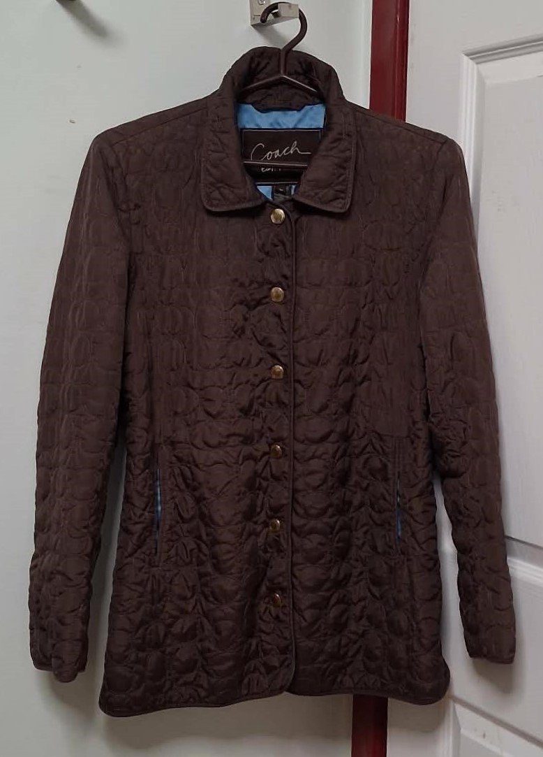 Coach Est. 1941 Signature C Quilted Jacket Brown Excellent Shape - photo 3