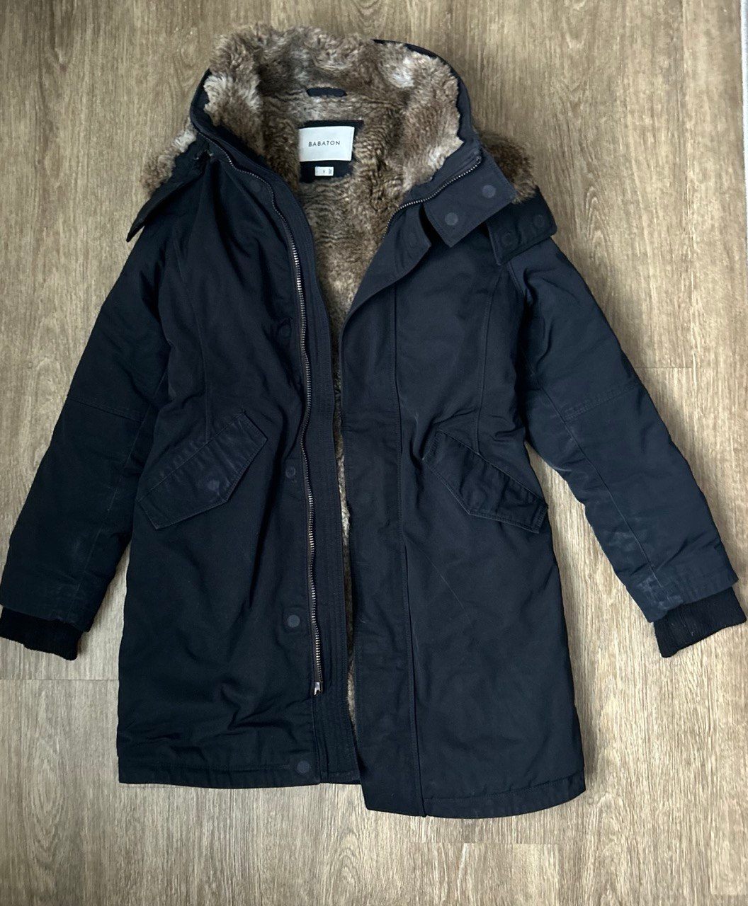 Aritzia Babaton Black Parka Jacket Size S - photo 2