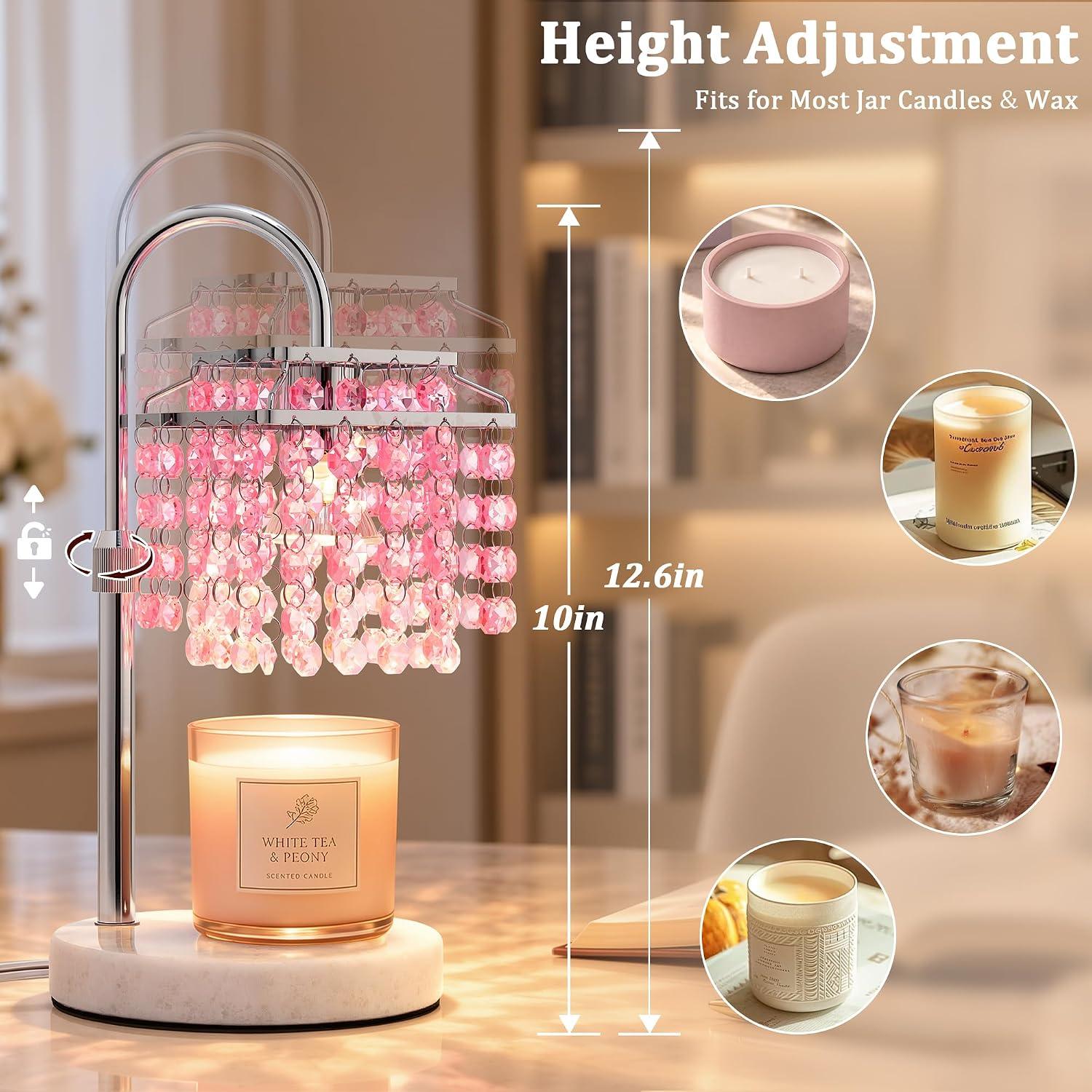 Crystal Candle Warmer Lamp with Timer & Dimmable Brightness - photo 3