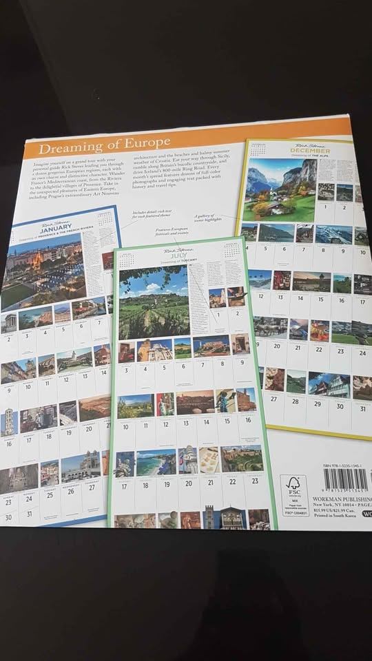 New sealed 2022 Rick Steve's Europe calendar - photo 4