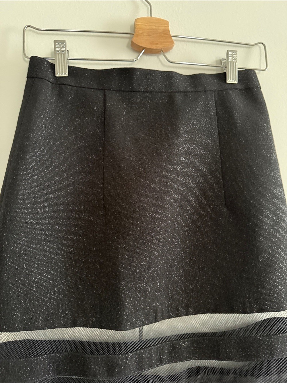 Amisu Black High-Low Ruffle Hem Skirt with Sheer Band - photo 3