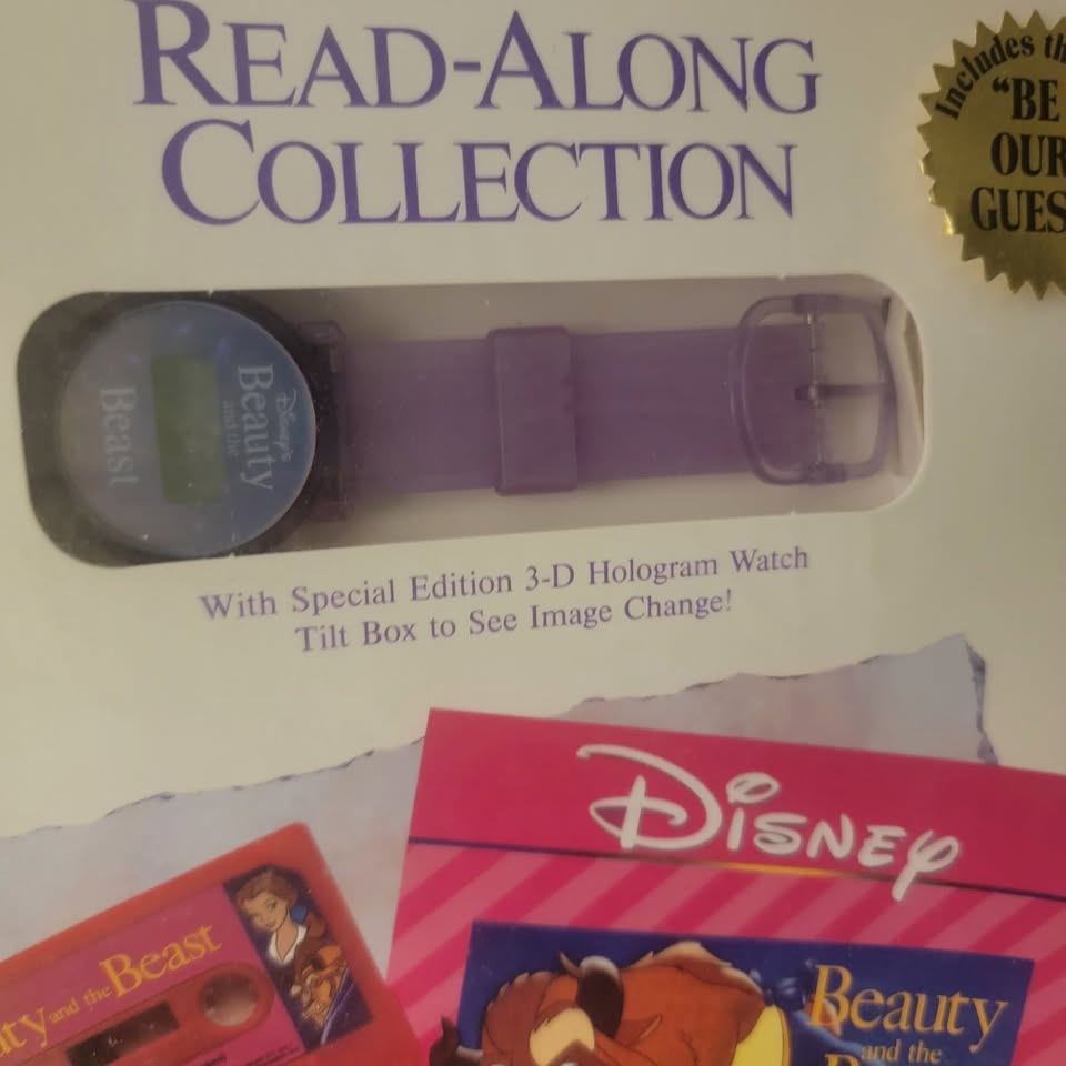 Disney Beauty & the Beast Read-Along w/ Hologram Watch, Sealed - photo 2