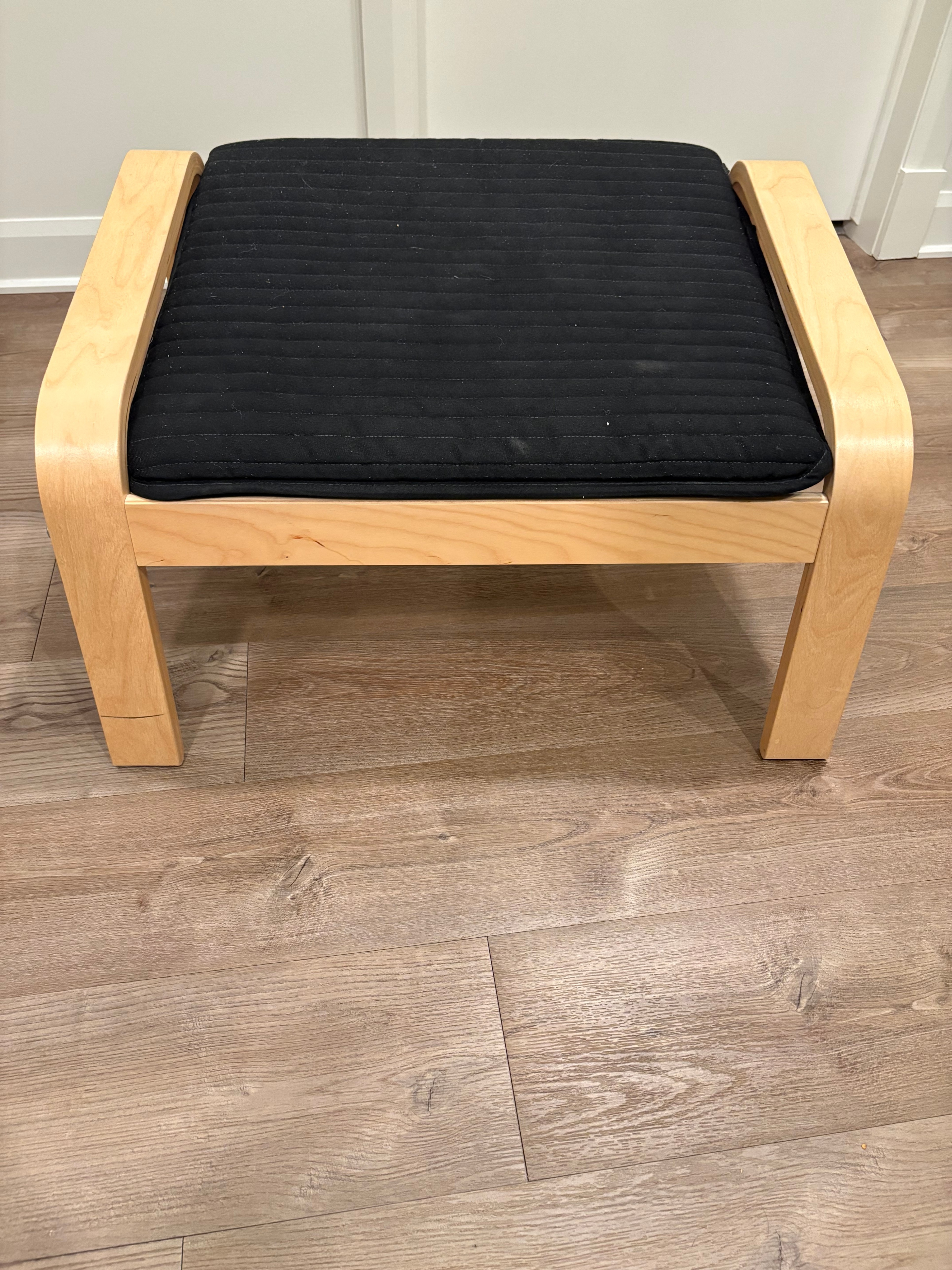 IKEA POÄNG Footstool – Birch Veneer / KNISA Black