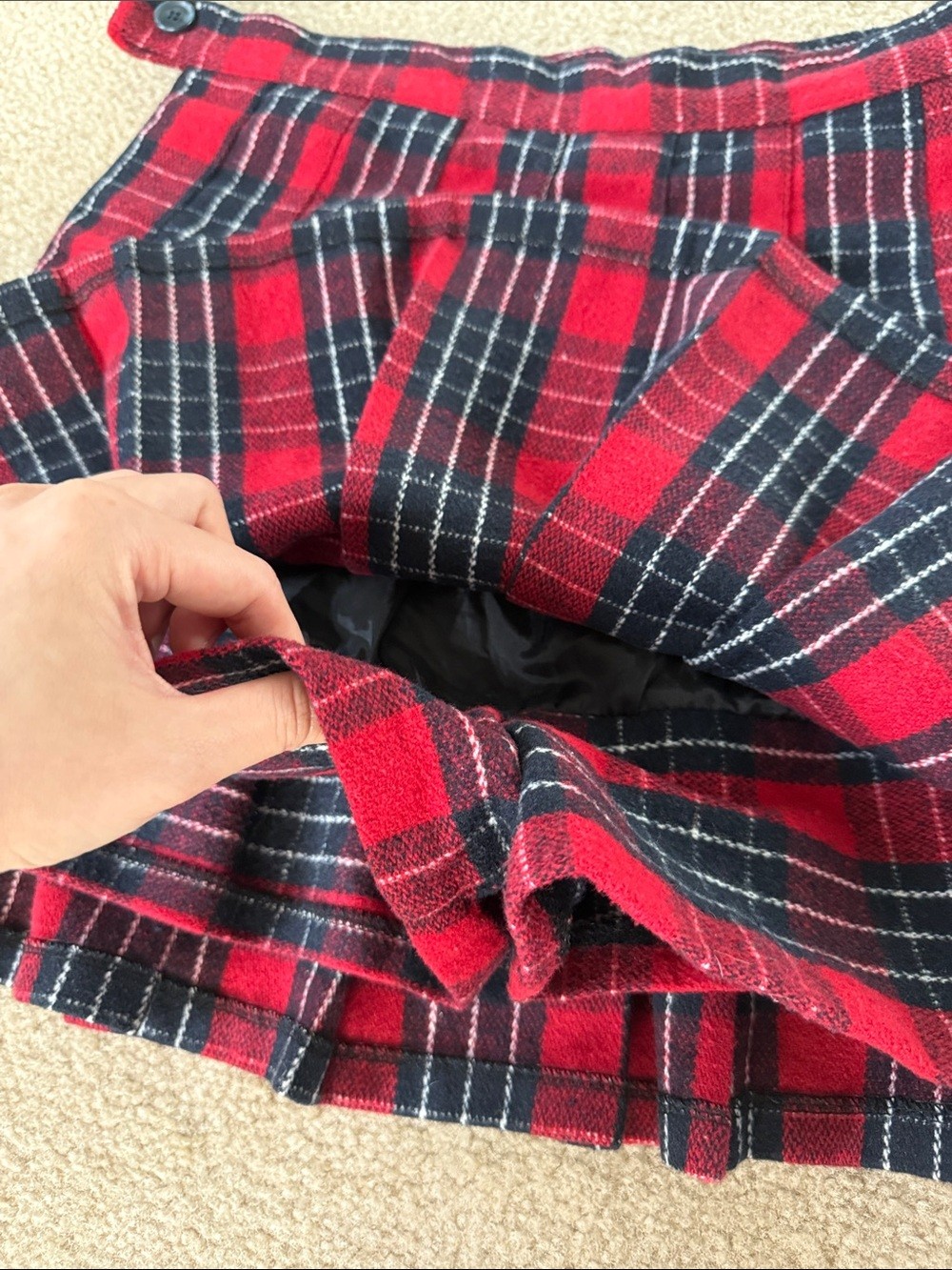 Red Plaid Pleated Mini Skort - photo 3