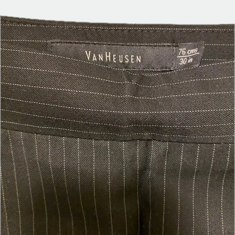 Van Heusen Black Pinstripe Pencil Skirt – New, Size 30 - photo 3