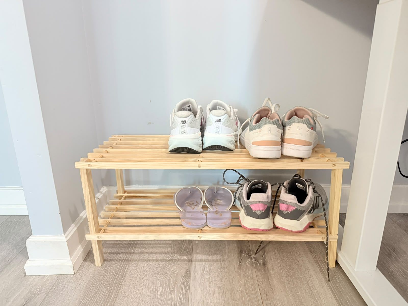 Wooden shoe rack - photo 3