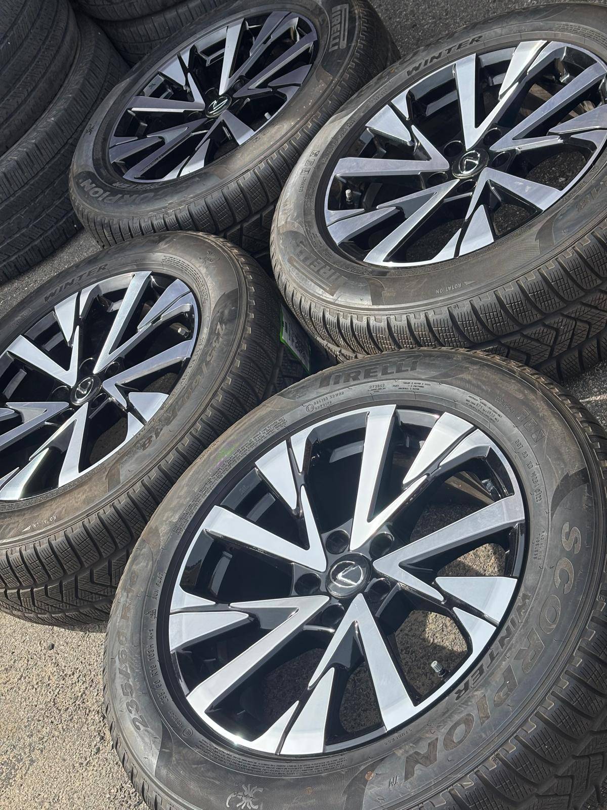 OEM 18”Lexus NX rims(5x114)+ 235/60/R18 Pirelli snows+ TPMS