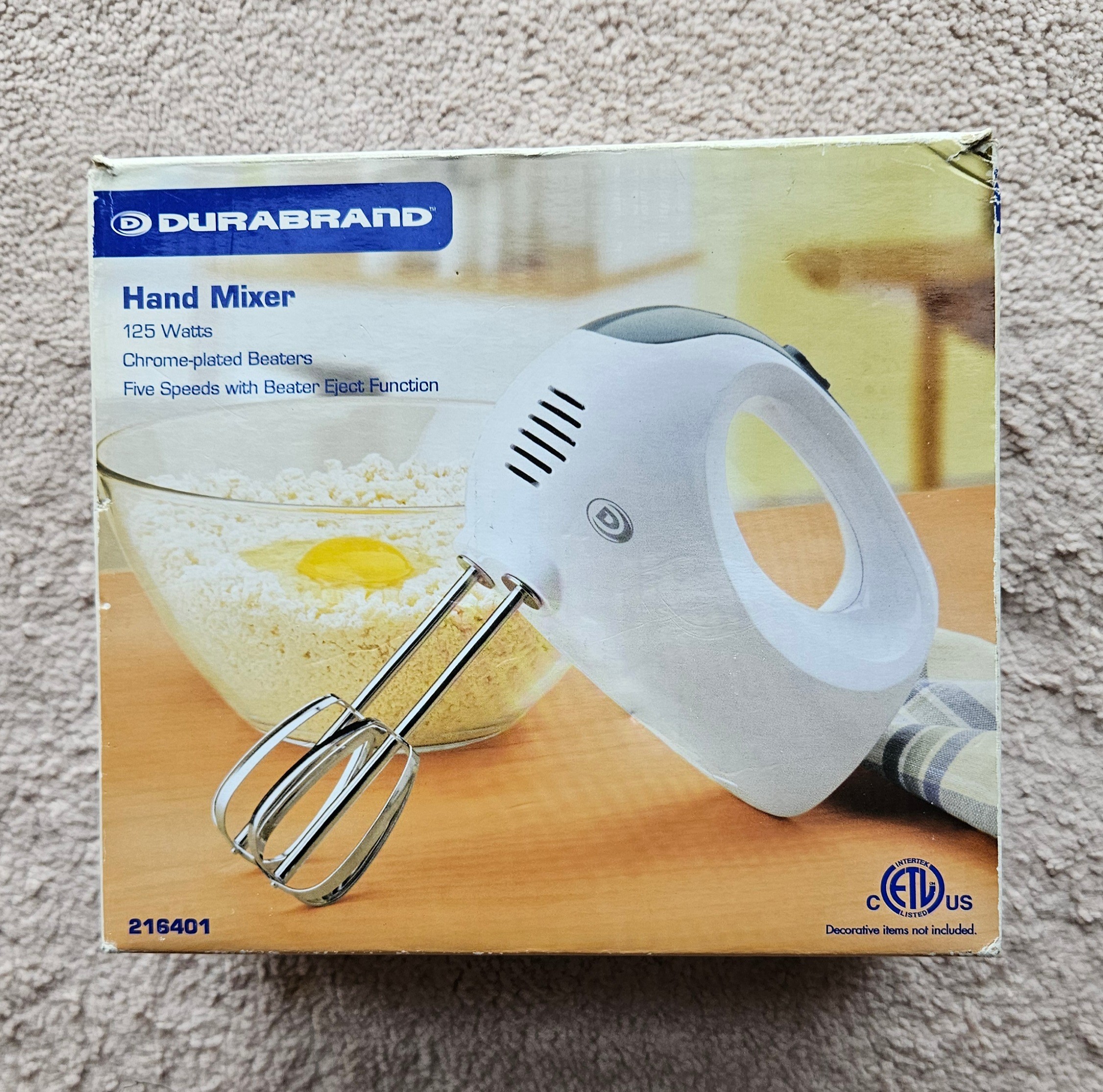 LIKE NEW DURABRAND HAND MIXER (HARDLY USED)