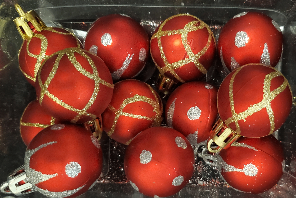 Red Christmas Ball Ornaments - 30Pcs - photo 3