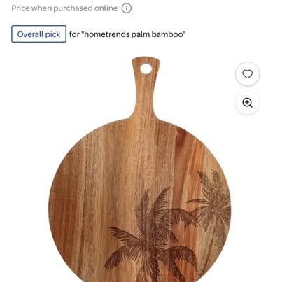 Acacia Wood Serving Board 12x16in - Palm Tree Charcuterie