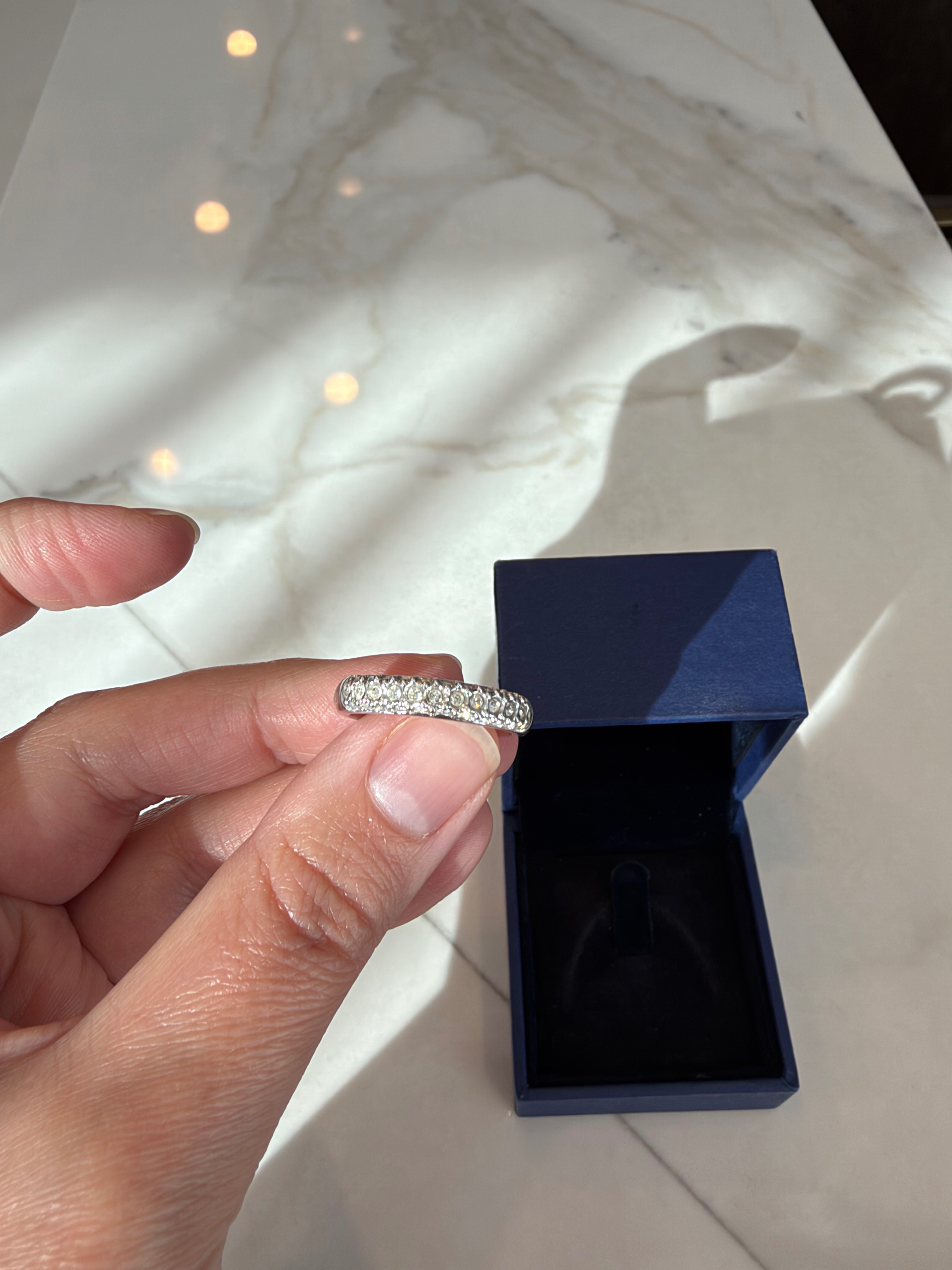 Vintage Swarovski Pavé Crystal Band Ring – Size 6.75 - photo 2