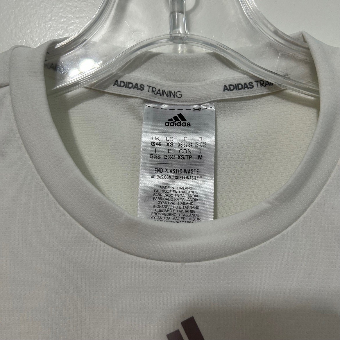 Adidas Training White Short-Sleeve Tee – XS, Like New - photo 5