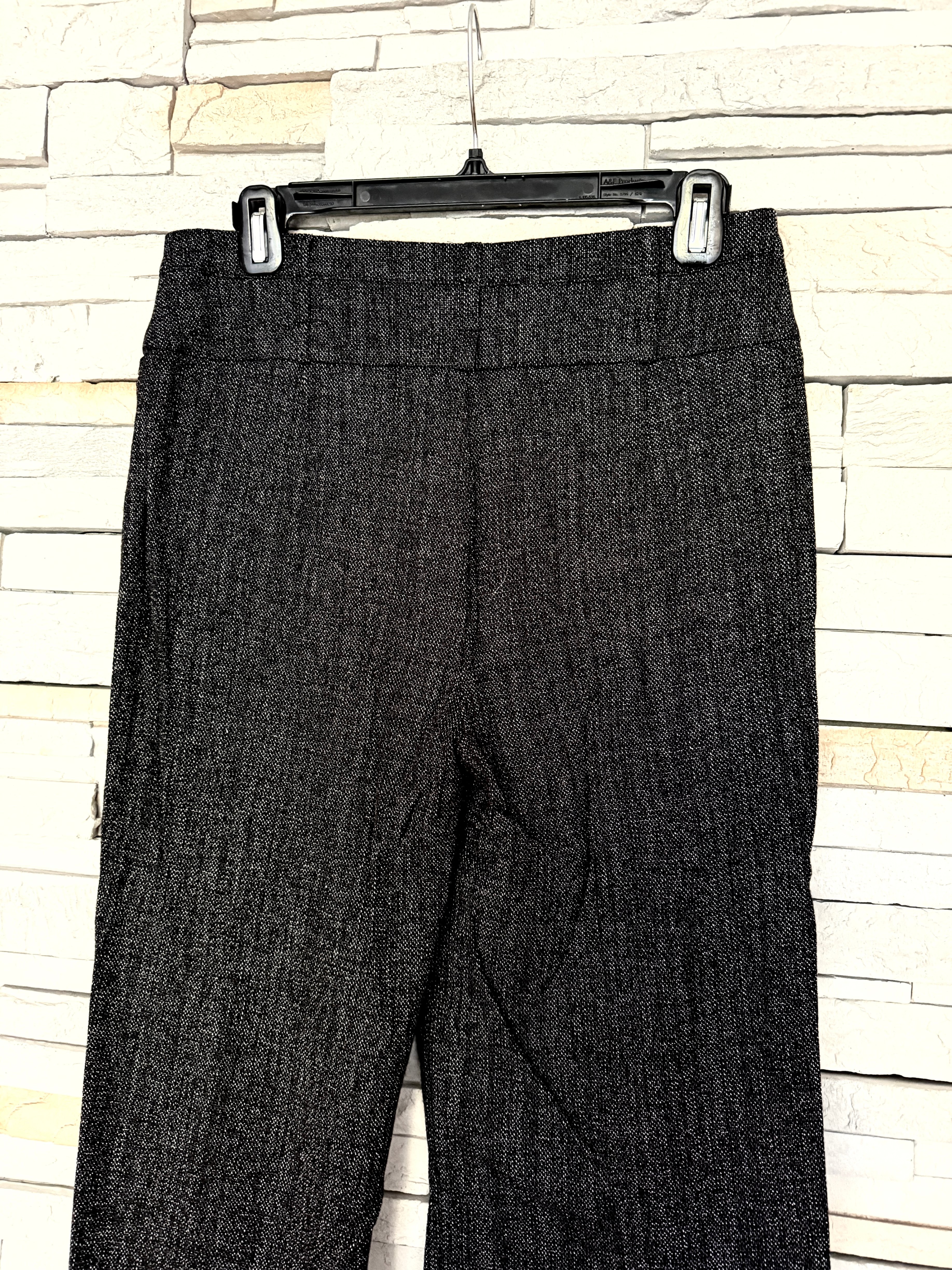 Le Chateau Black Salt & Pepper Tweed Trousers Size 6 Wide Leg - photo 4
